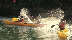 canoeing on the Hérault river