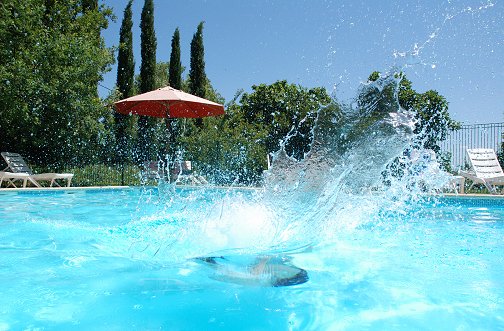 the swimming pool
