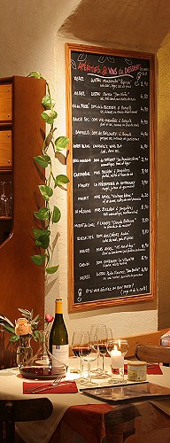 le tableau des vins d'apéritif