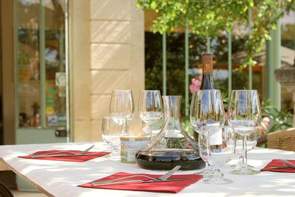 lunch in front of the orangery